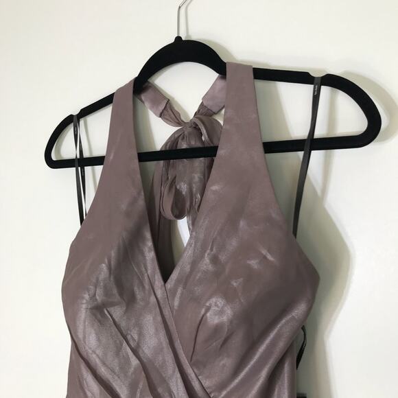 Vera Wang Lavender Halter Cocktail Dress 4 NWT - Picture 5 of 12